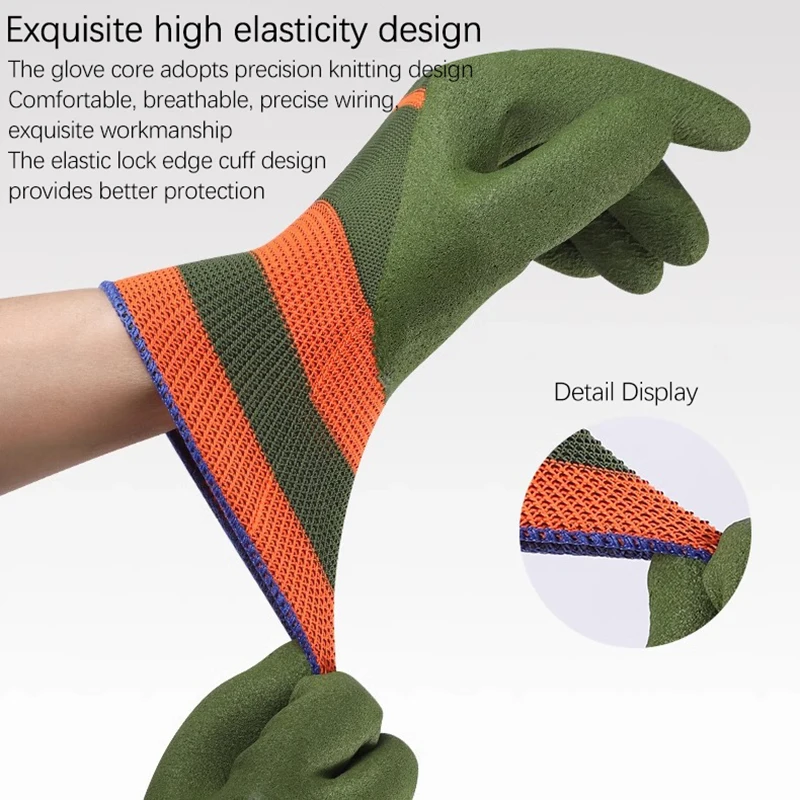 Gants en caoutchouc résistants à l'usure, gants de travail non alds, protection d'atelier de réparation automobile, gants de protection du travail, 1 paire