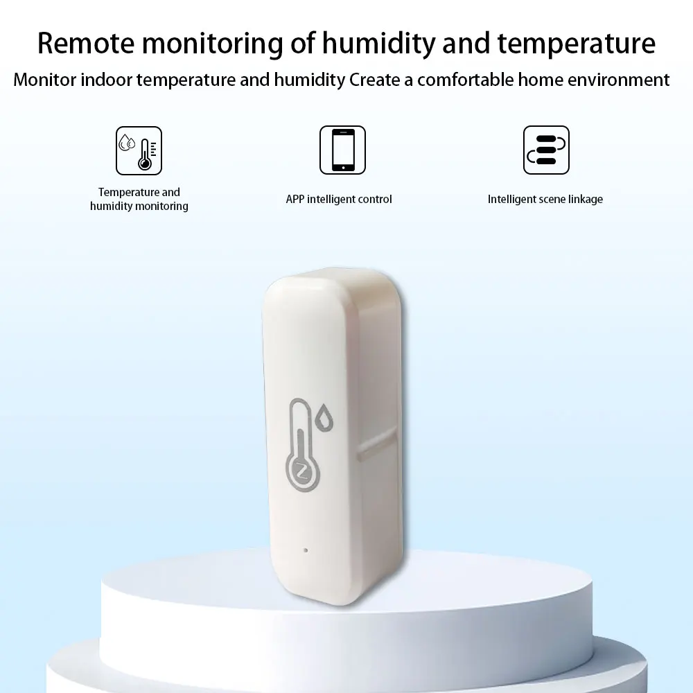 Tuya Zigbee Smart Temperature Humidity Sensor Indoor Hygrometer APP Remote Control Works With Alexa Google Home Smart Home