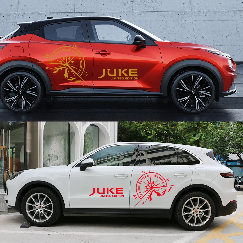 For Nissan Juke F15 F16 2011-2023 Car Door Side Stickers Graphics Compass Vinyl Film Decor Decals Auto SUV Tuning Accessories