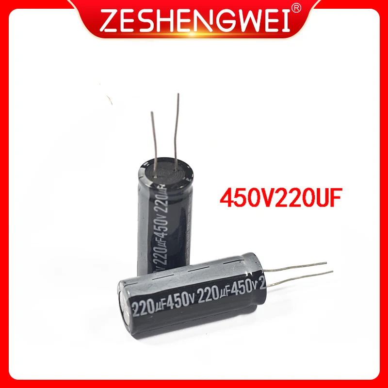 2PCS 450V220UF Aluminum Electrolytic Capacitor 220UF 450V 18*45mm NEW Electrolytic Capacitor Size：18x45