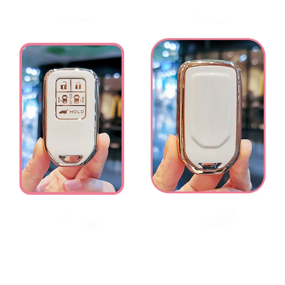 5 Button Remote Key Smart Keyless Tpu Car Key Case Cover for Honda Odyssey Key Case Men Women Key Cover Car Accessories Keychain