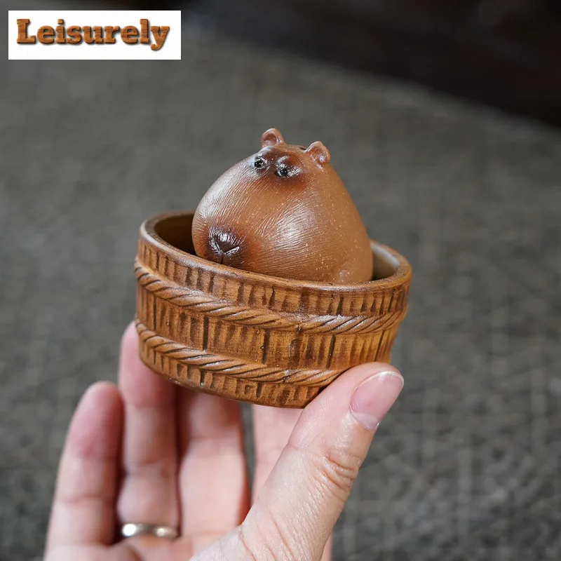 Yixing Zisha Kapi Bala té mascota creativo maceta paisajismo té estatuilla jugar juguetes estatua de té adornos suministros Decoración