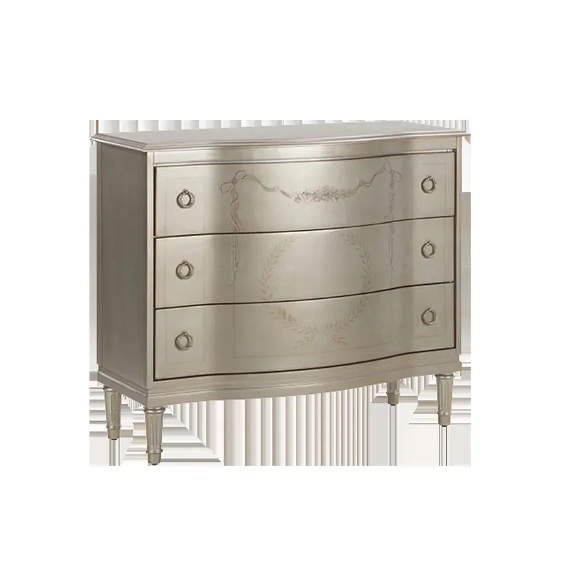 American Light Luxury Vienna Porch Cabinet French Modern Simple Foyer Locker Bedroom Storage Chest