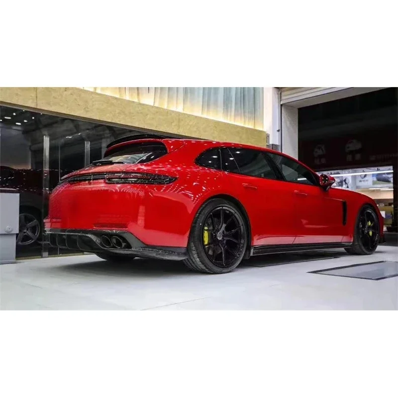 KQX Premium Carbon Fiber Rear Lip Spoiler Exterior Mod Part For Panamera 971 2017‑2023