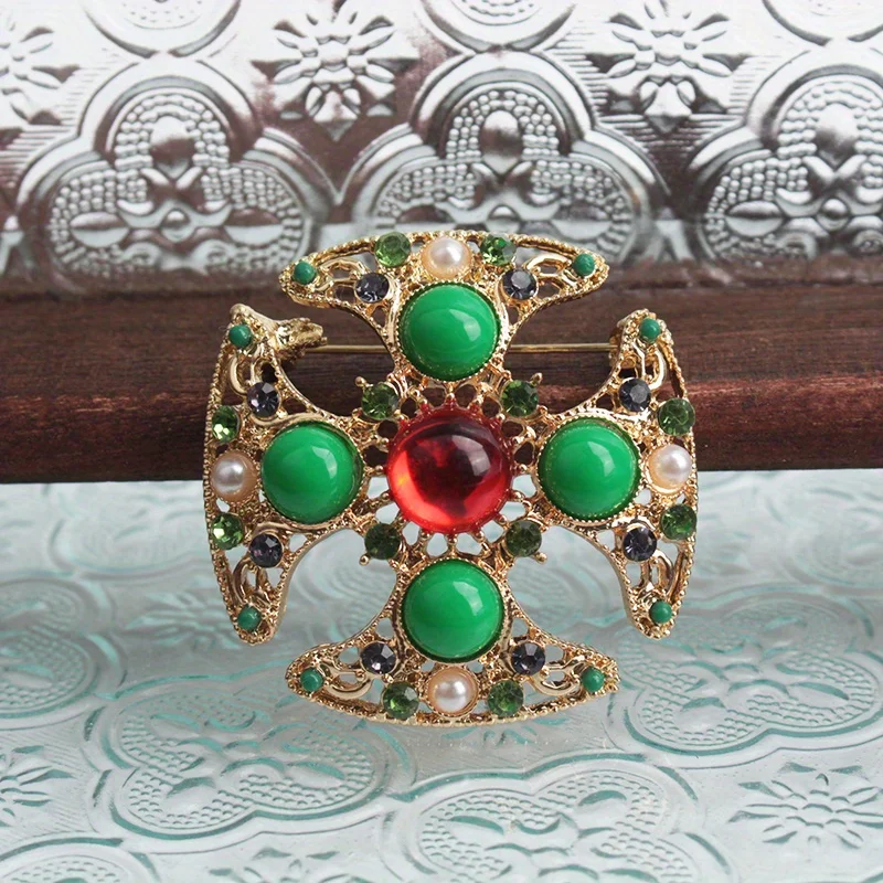 خمر المحكمة الباروك بروش القرون الوسطى حزب بروش المرأة اكسسوارات حساسة الراين هدايا أنيقة #5