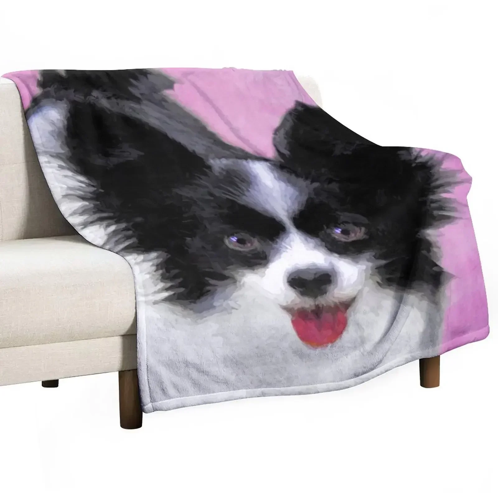 

Papillon (White and Black) Throw Blanket for babies Soft Beds Bed Fashionable For Baby Blankets