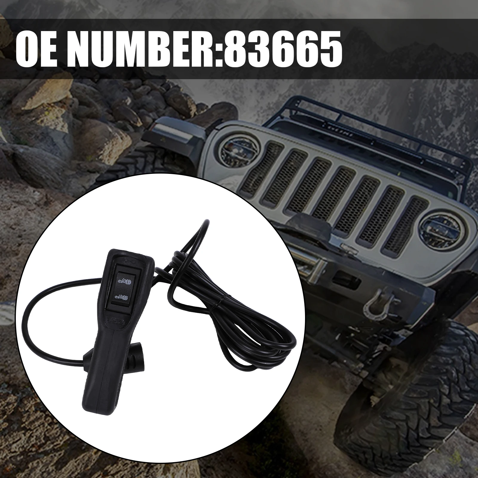 83665 Winch Remote Control, Compatible With Warn M8000 M10000 M12000 HS9500 Winch Controllers