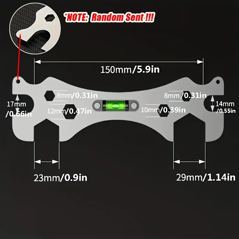 1/2 قطعة العالمي الفولاذ المقاوم للصدأ سداسية وجع منحني مستوى القدم حاكم لتثبيت التسرب الأنابيب تركيب صيانة الحمام #2