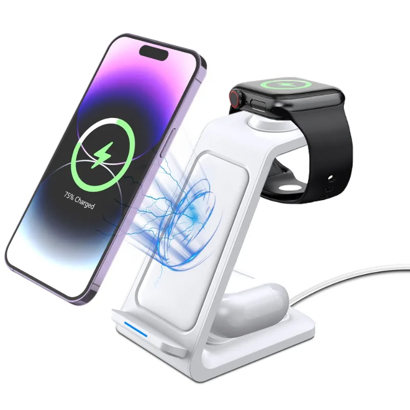 Wireless Charging Station for Samsung Charger 3 in 1 for Galaxy S24 Ultra/S23/S22/Note 20/10, Galaxy Watch 6/5/Pro/4, Buds 2 Pro