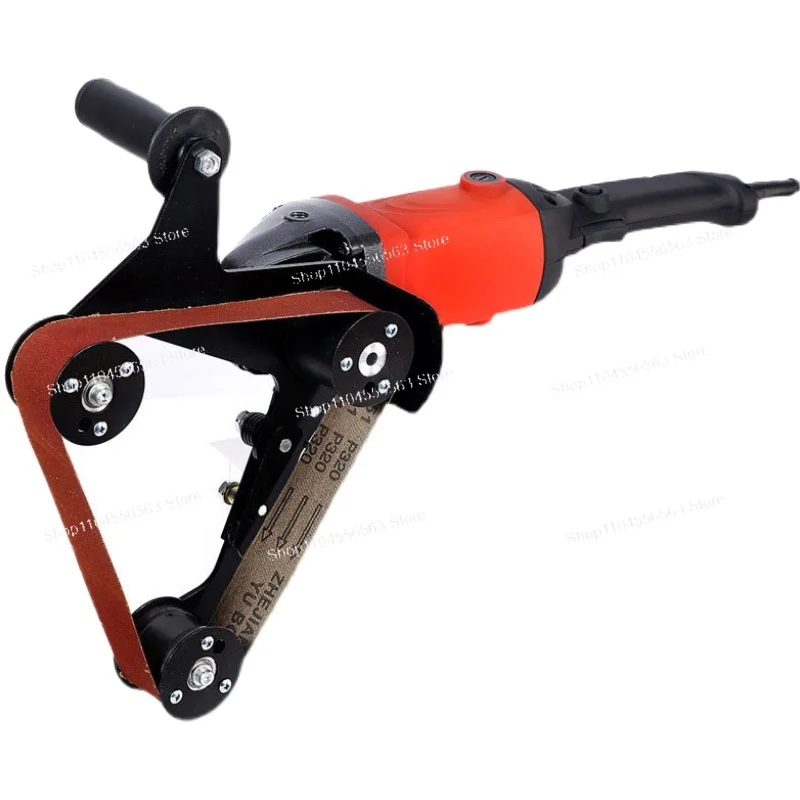 

«Комплект для переоборудования угловой шлифовальной машины в ленточную шлифовальную машину — система полировки и шлифования труб из нержавеющей стали».