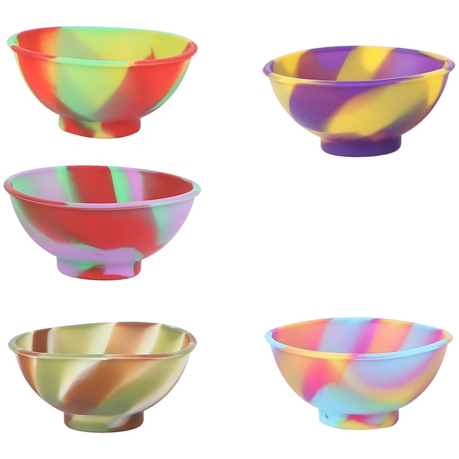 

5Pcs Silicone Bowl for Baby Feeding Toddler Food Container Kids Meal Dish Reusable Leak-Proof Lunch Bowl Set