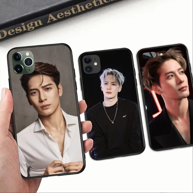 Team Jackson WANG Phone Case for iPhone 14 13 12 11 XS X 8 7 6 Plus Mini Pro Max SE 2022 Black Soft Phone Cover Funda