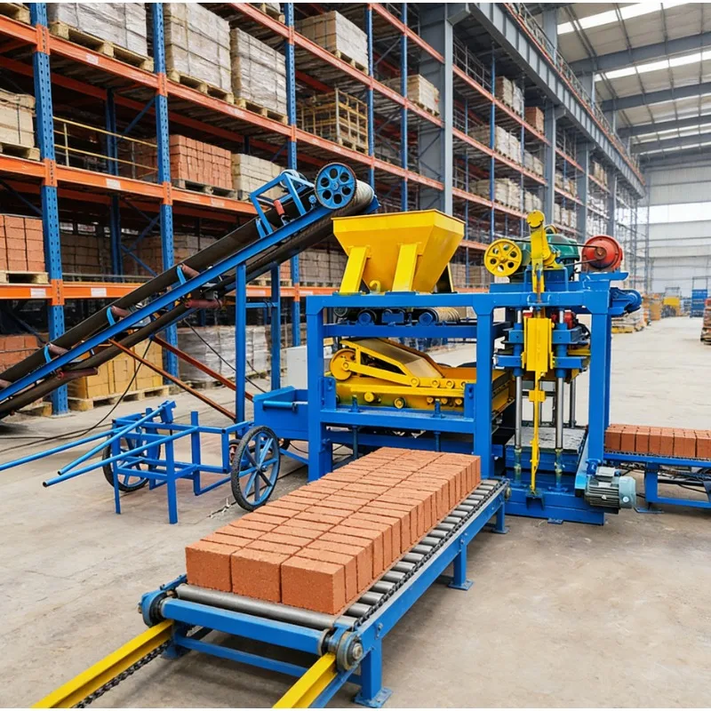 Fully Automatic Brick Making Machine PLC Control Concrete Cement Block Production Line with Gearbox Mold for Construction Factor