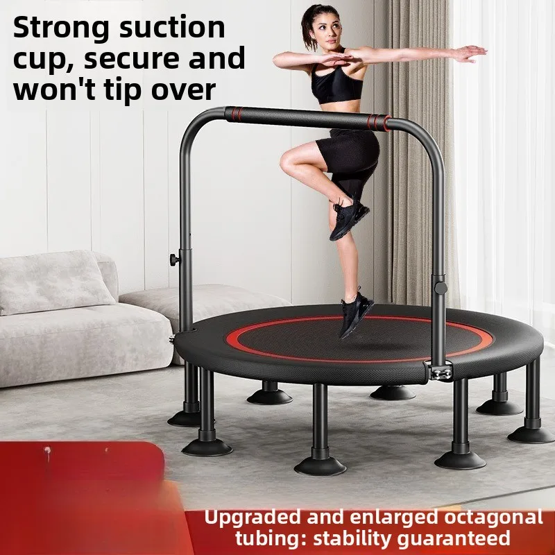 Adult Indoor Fitness Bounce Bed, Portable Small Jumping Trampoline Pad for Workout and Weight Loss Training，Body Building