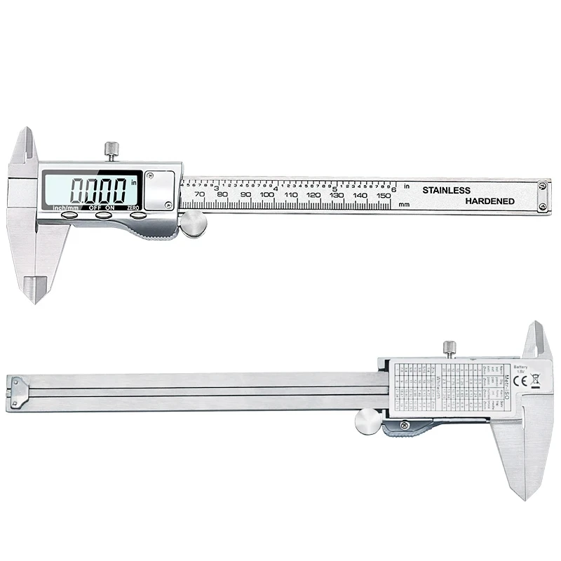 6-Inch 150mm Stainless Steel Electronic Digital Vernier Caliper Metal Micrometer Measuring Hot Sale