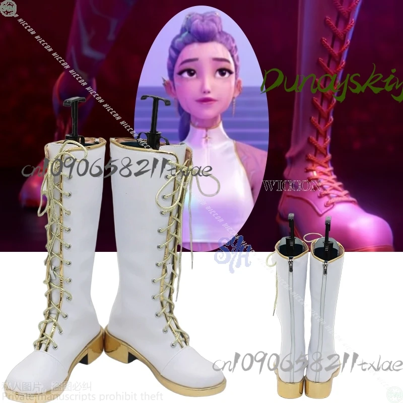 Shop1104340175 متجر الذهبي كوريا المعبود المرحلة فضي أبيض أحذية الموضة أحذية توم للعب شيطان رومي كوسبفريه بنات الهالوين #1