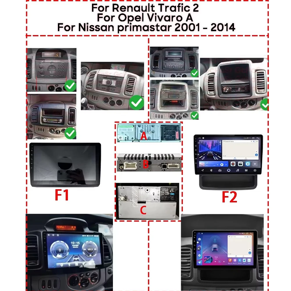 Car Radio For Renault Trafic 2 For Opel Vivaro A For Nissan primastar 2006-2014 Multimedia Video Player Android14 Navigation GPS view 6