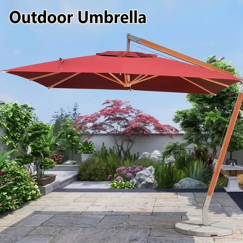 Waterproof UV Resistant Windproof Wind Resistant Sun Protection Heavy Premium All Weather Outdoor Parasol