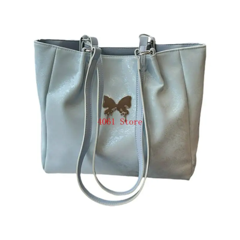 حقيبة يد نسائية على شكل فراشة للإبط من جلد البولي يوريثان، حقيبة كتف بلون سادة، حقيبة تحت الإبط بسعة كبيرة للاستخدام اليومي