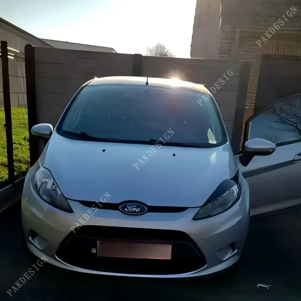 2PCS for Ford Fiesta MK6 ABS Car Front Headlight Eyebrow Eyelids Light Stickers Lamp Cover 2008 -2017Body Kit Accessories Tuning