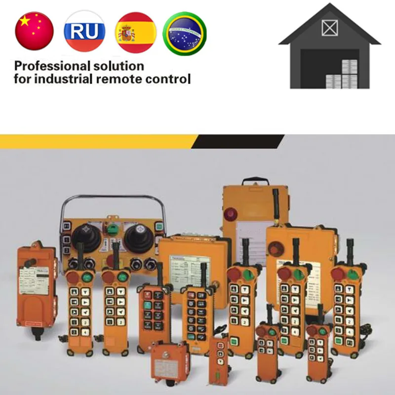 TELECRANE F21-E1 F21-E1B F21-2S F21-4S Wholesales Industrial Remote Control 2 4 6 Single Speed Buttons Hoist Crane Lift