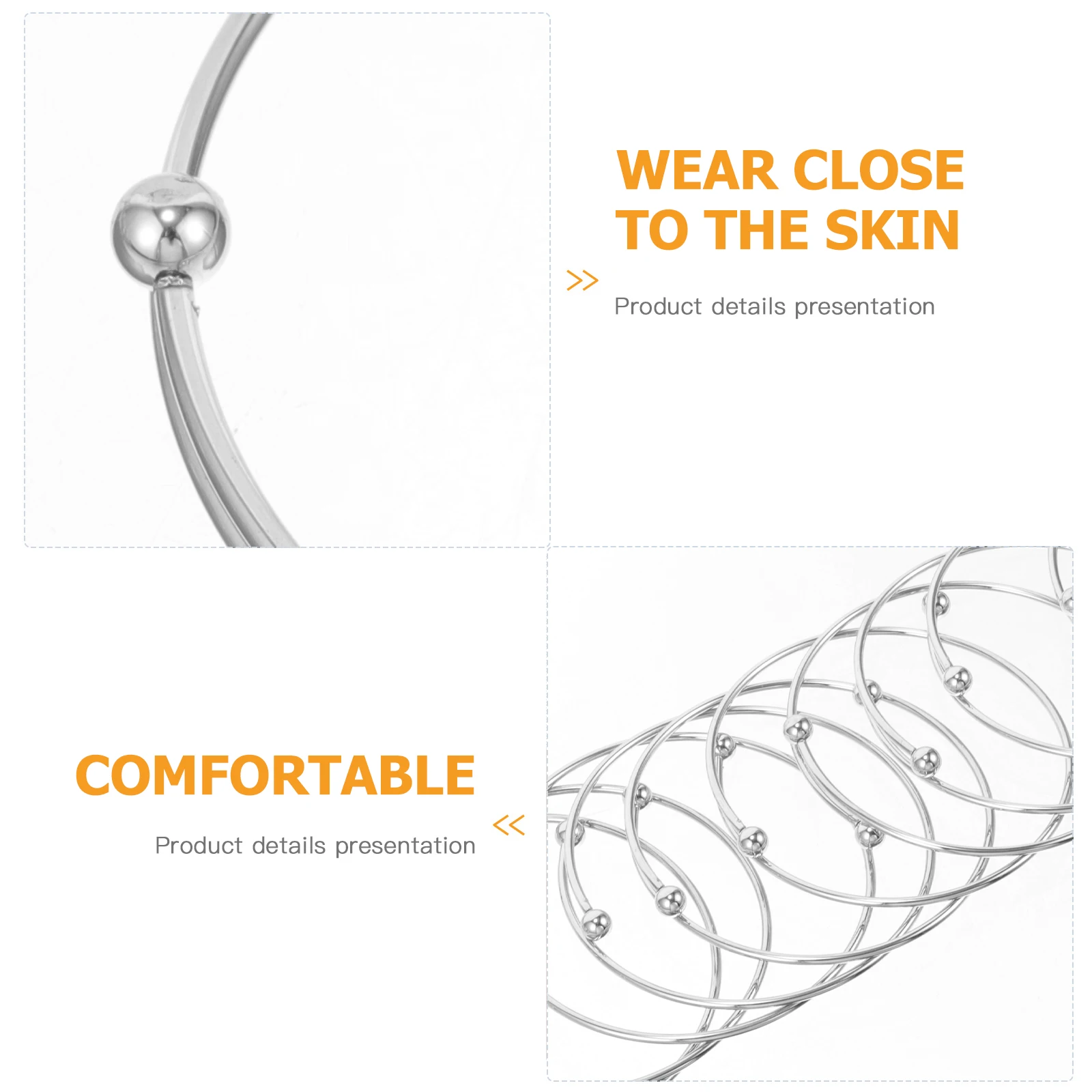 

10Pcs Stainless Steel Wire Bracelets Adjustable Expandable Blank Bangles Jewelry Making Bangles for Women