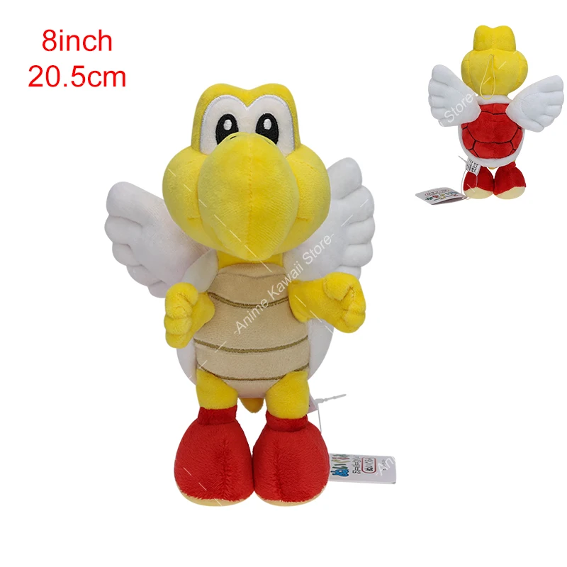 Super Mario Plush Toy Koopa Troopas Red Green Turtle Tortoise Kawaii Dry Bones Stuffed Animal Doll for Children Christmas Gifts