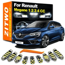 ZITWO Żarówka LED Wewnętrzna kopuła Zestaw oświetlenia do czytania map do Renault Megane 1 2 3 4 I II III IV CC 1995-2018 2019 2020 2021 2022