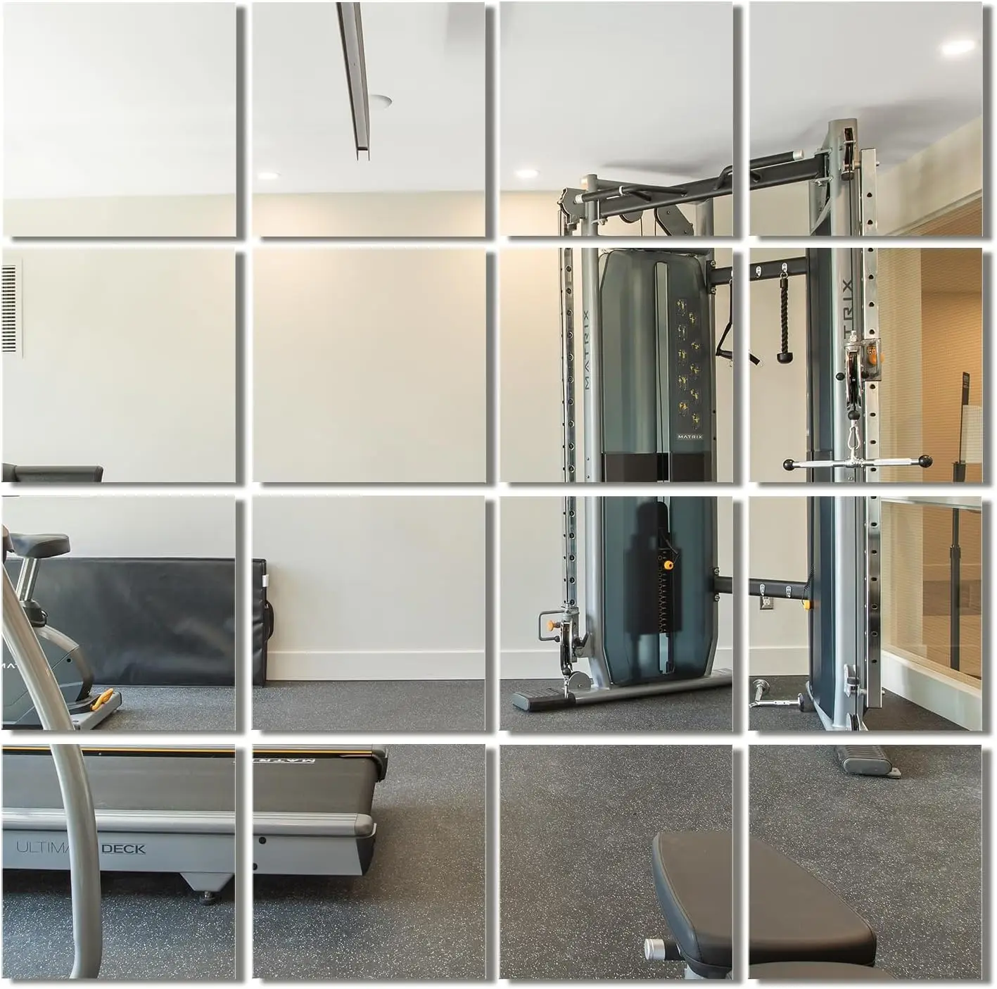 4/8PCS 35x35cm 2D Square Acrylic Mirror Wall Sticker Self Adhesive Wall Tile Reflection Mirror Decal Home Decor For Living Room