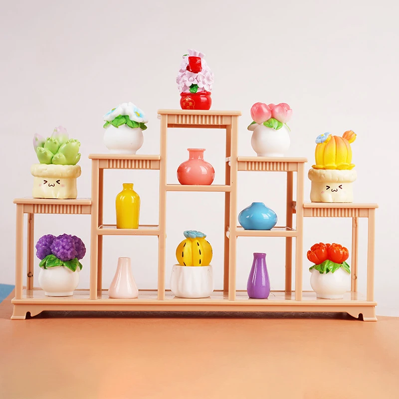 1Pcs Doll House Simulation Bogu Frame Model Miniature Living Room Storage Rack Display Cabinet Ornaments DIY Accessories