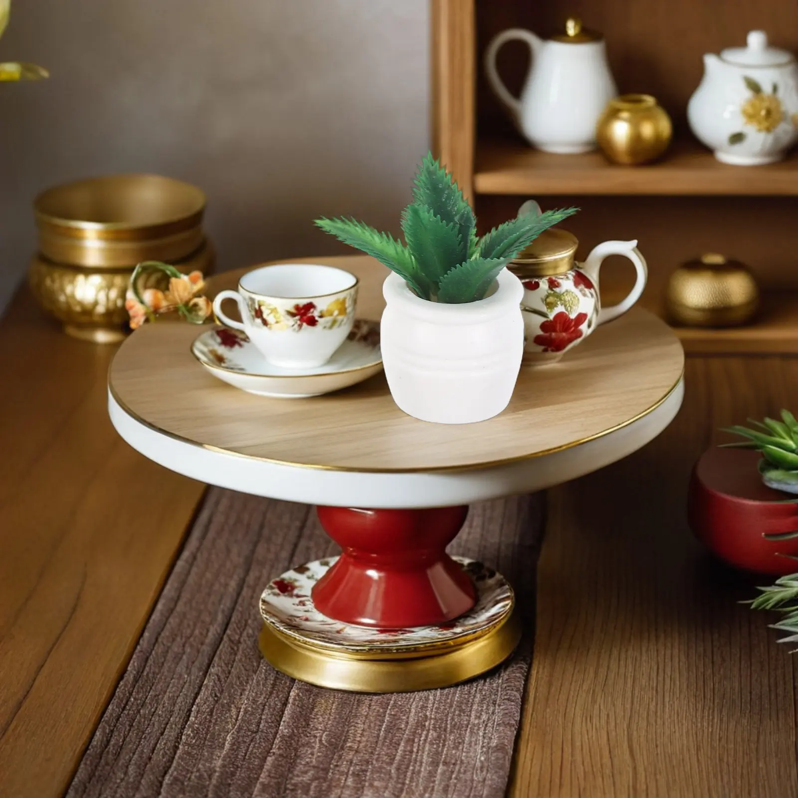 

4 шт. миниатюрных украшений для деревьев, масштаб 1:12, реалистичные искусственные растения для кукольного домика, аксессуары для декора небольших пространств, креативное рукоделие