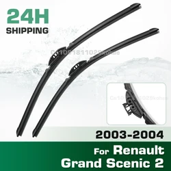 GREATROAD Wiper LHD&RHD Front Wiper Blades Set For Renault Scenic II Grand Scenic II 2 2003 2004 Windshield Windscreen 26