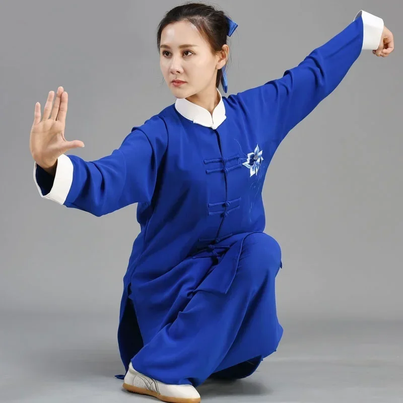 Tai Chi Uniforms Kung Fu Outfit Oriental Wushu Performance Costumes Chinese Warrior Costume Kungfu Taichi Wing Chun Suit 11029 G