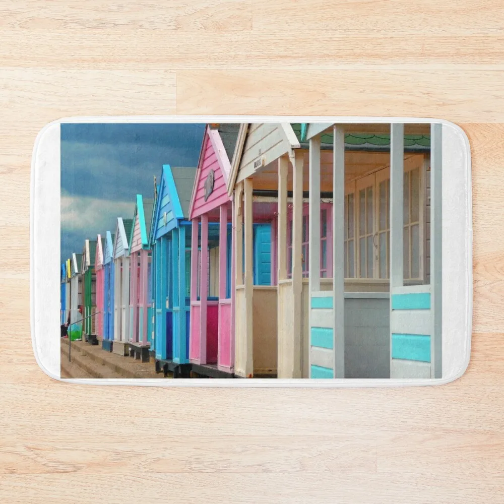 Southwold Beach Huts Suffolk England UK Bath Mat Carpet Bathroom Anti-Skid Shower Floors For Bathroom Floor Toilet Mat
