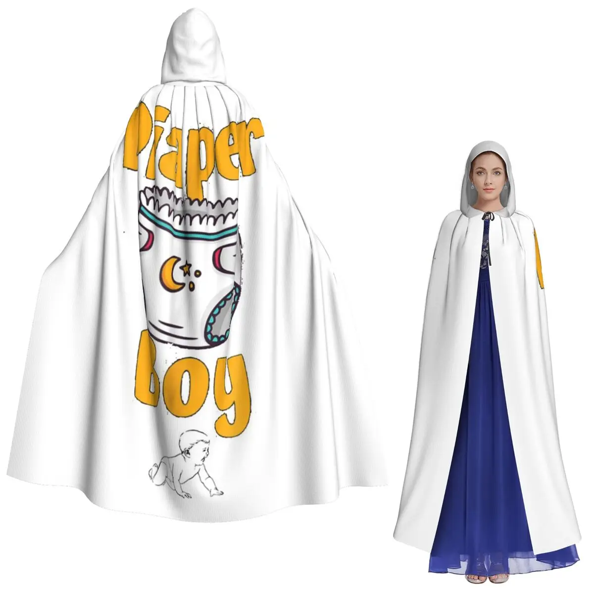 

Подгузник для мальчика, длинный плащ с капюшоном, средневековый костюм ведьмы, накидка для косплея, накидка на Хэллоуин, вампир, для взрослых, унисекс