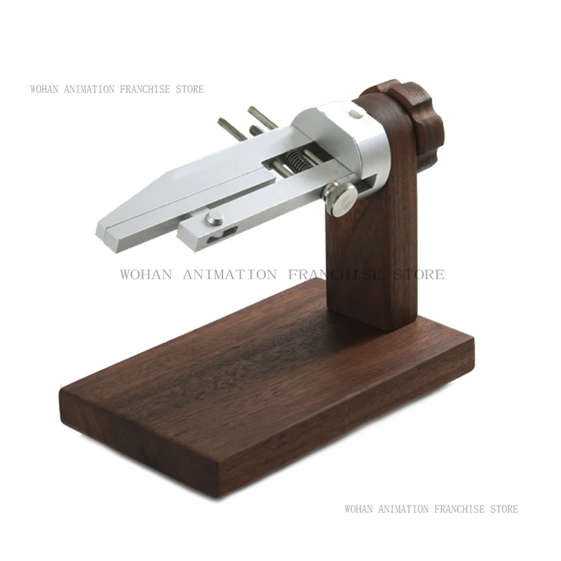 

DIY watch strap edge oil clip with black walnut base belt oil polishing auxiliary clip tool strap stand