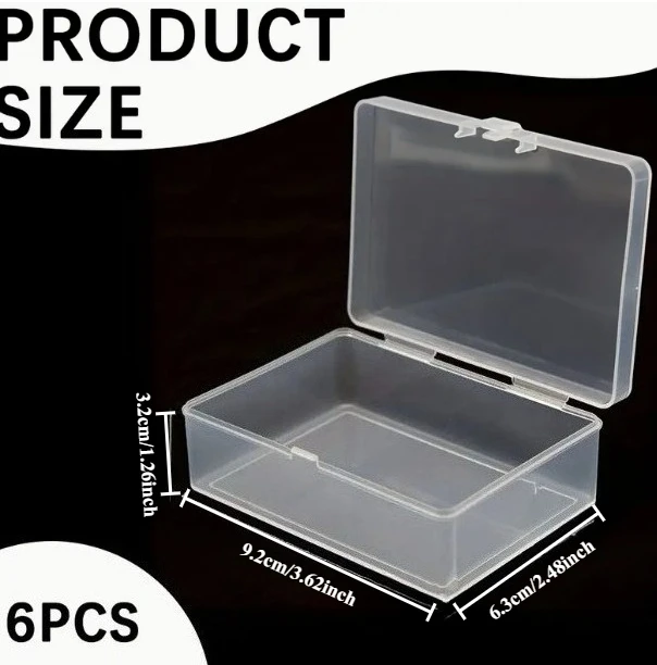 6Pcs Clear Plastic …