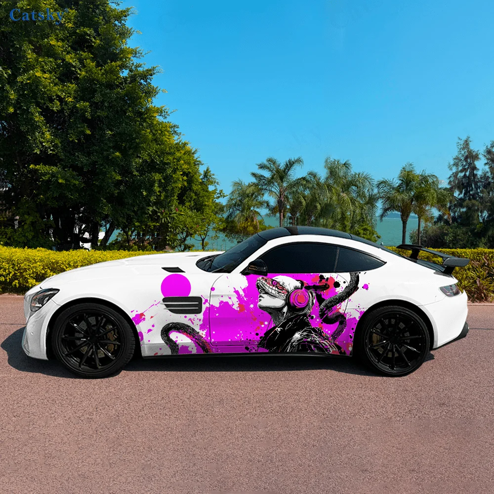 

Музыка змеиного цвета, автомобильные виниловые наклейки, самоклеящаяся наклейка из ПВХ, подходит для грузовиков, внедорожников, декор, автоаксессуары, подарок