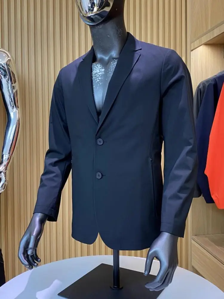 

Men's Outdoor Lightweight Warmth Busin Commuting Versatile Autumn Suit Jaet Stand Fit Faion Urban Sle Polyester F...