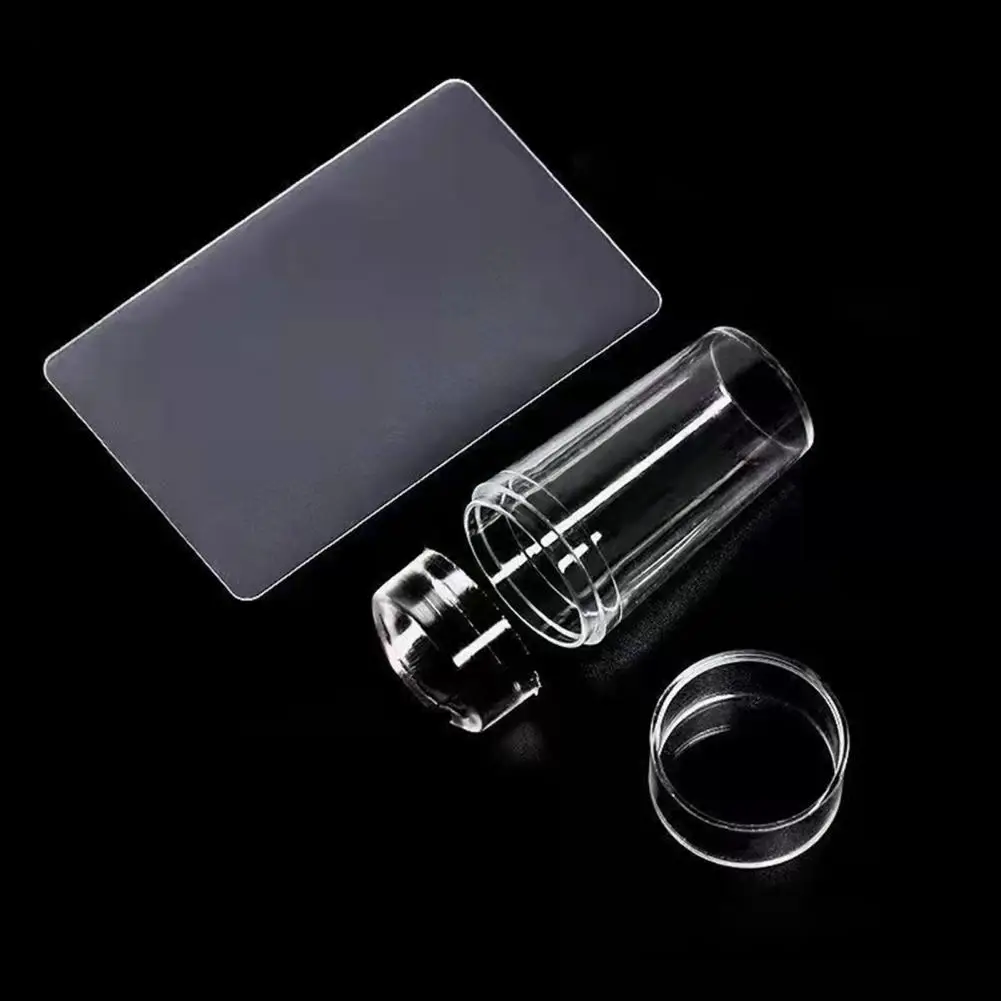 Nail Stamp for Professionals Nail Stamp Set with Silicone Stencils Reusable Manicure Tools Transparent Silicone Nail Seal Edge