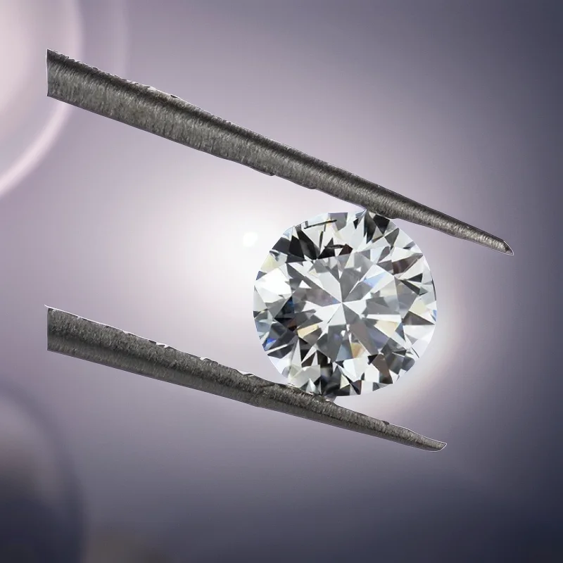 1PC Lab Grown Diamond CVD White Round Cut GRA Moissanite Loose Stone 0.05-0.1ct Small Size 1pc for Wedding Fine Jewelry