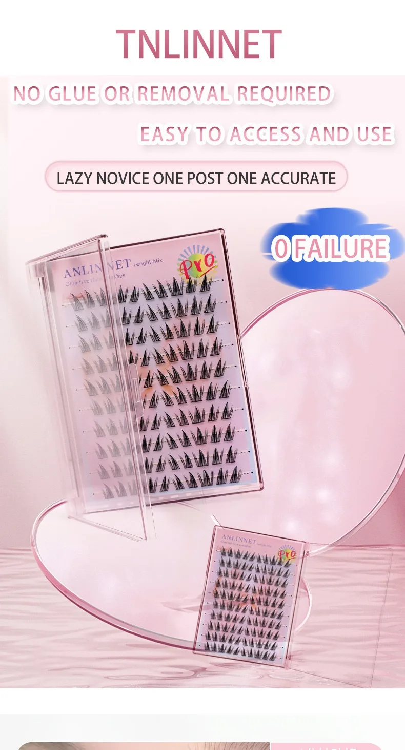 10-reihige künstliche Sonnenblumen-Wimpern, selbstklebend, fauler Stil, kein Kleber erforderlich, leicht, weich, tägliches Make-up, Wimpern im Großhandel – Detail 1