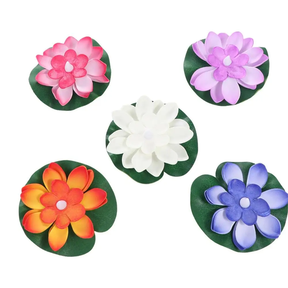 

Floating Induction Floating Water Lotus Lamp Waterproof LED Electronic Candle Artificial Lotus Lamp 10cm Lotus