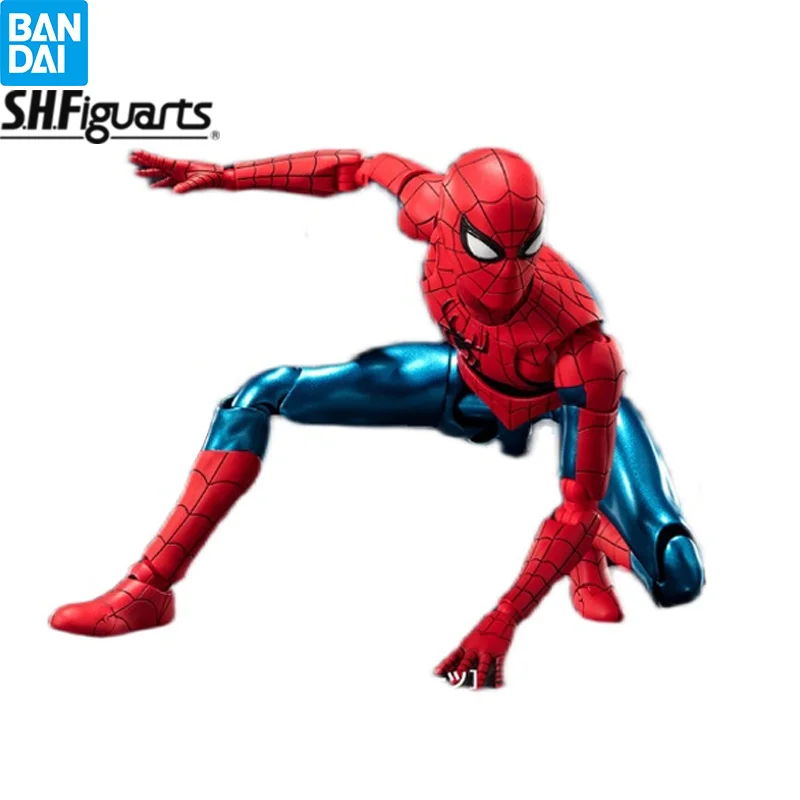 Bandai S.H.Figuarts Spider-Man New Red & Blue Suit No Way Home Anime Figure Action Model Collectilbe Toys Gift