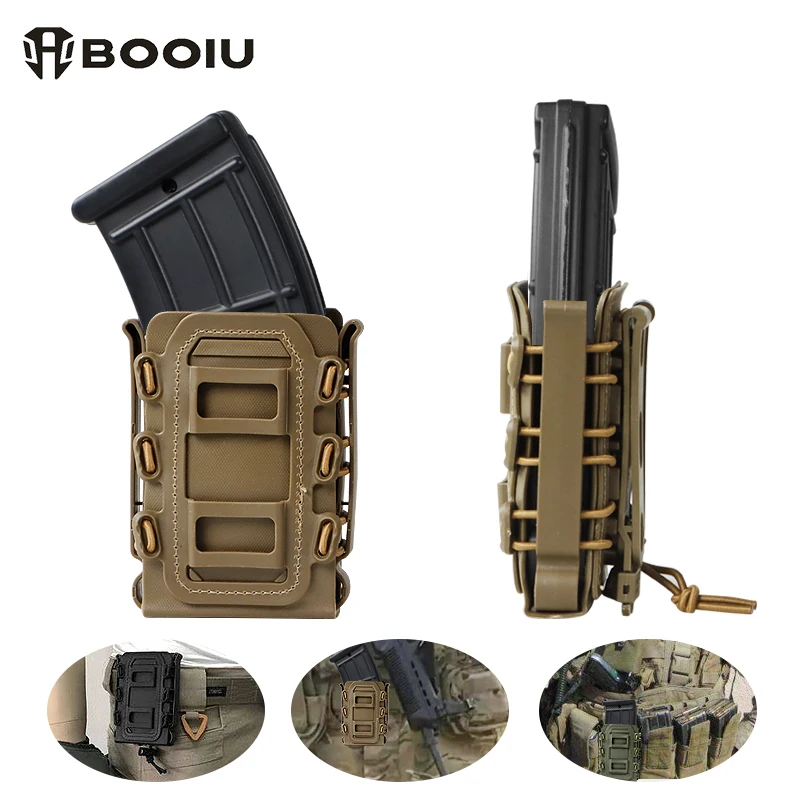 

BOOIU Tactical Molle Magazine Pouch Scorpion 5,56 7,62 9 мм Fast Mag Quick Release AR15 Кобура Коробка с зажимом для поясного ремня
