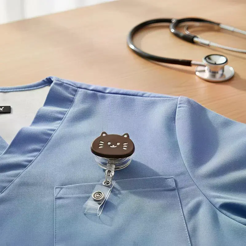 Cat-Shaped Retractable Badge Holder Anti-Loss Gadget For Nurses And Students Can Be Stretched And Retracted