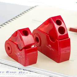 1pc Faber Castell Single Hole Double Hole Push Pull Pencil Sharpener Multifunctional School & Office Stationery