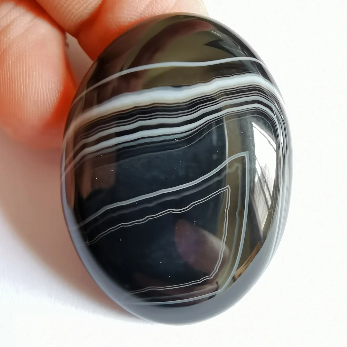 40x30MM Natural Black Veins Agate Stone Oval Cabochon CAB GEM Jewelry Making H097