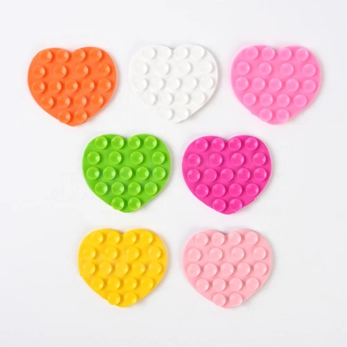 Imagen 2 del producto JXWANCF-almohadilla fija de adsorción para teléfono móvil, soporte de ventosa lavable manos libres, soporte de ventosa en forma de corazón, ventosa de silicona