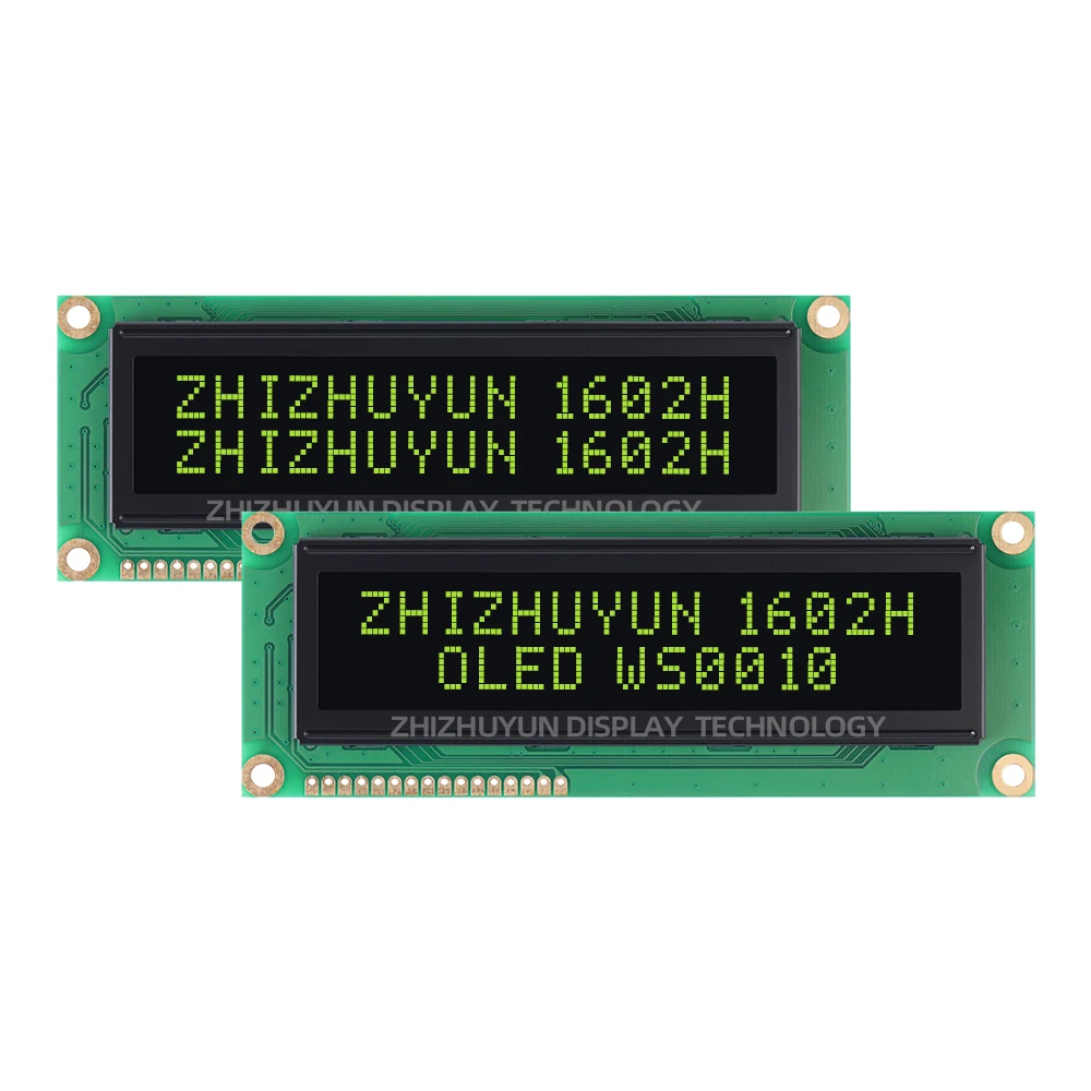 Grande personagem interface paralela, compatível com 1602 módulo de exibição OLED, tela LCM, EH1602H, filme preto, letra azul, 16Pin